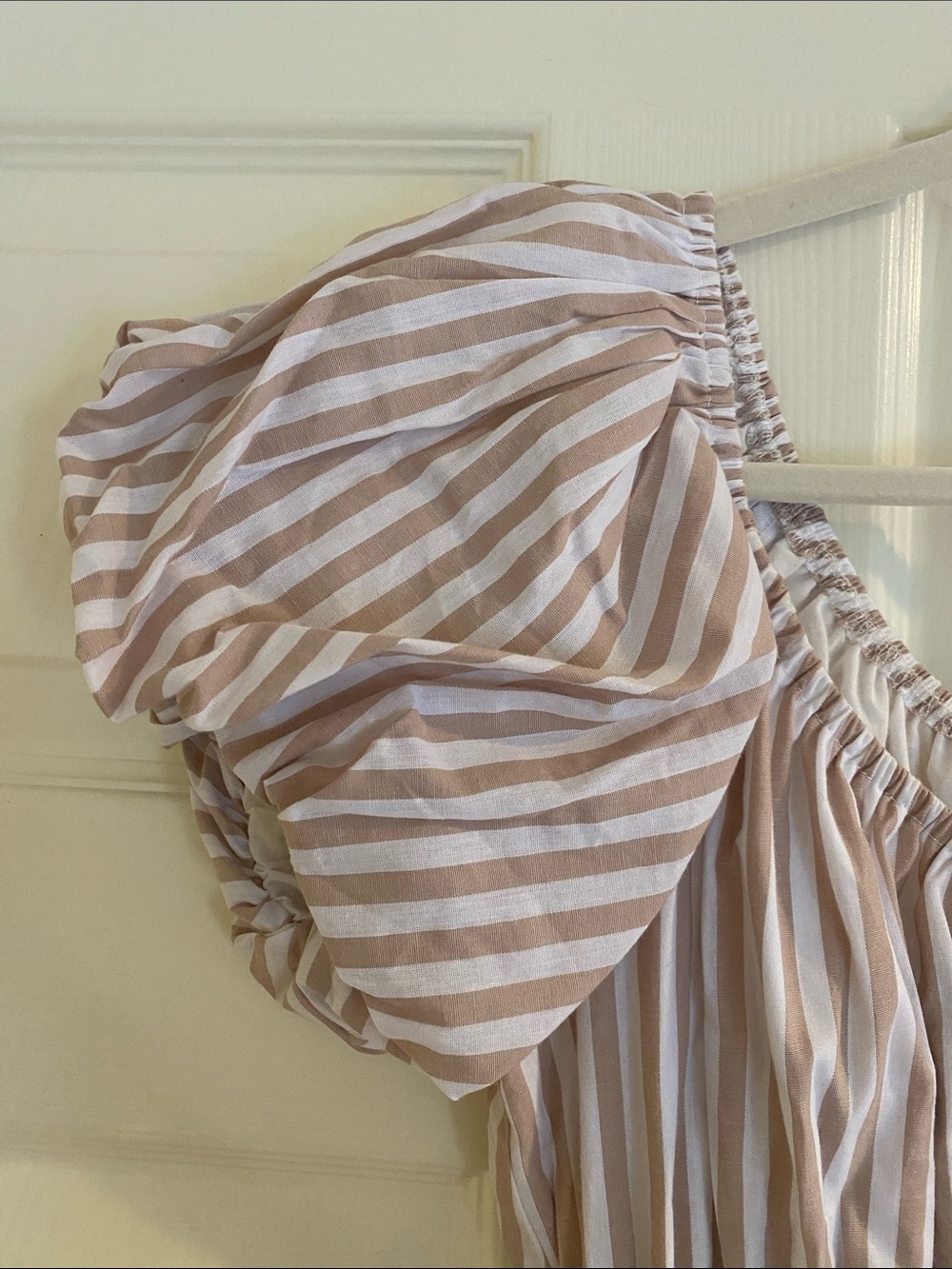 Tuckernuck Tan Stripe Puff Sleeve Flynn Dress - Picture 8 of 10